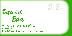 david eva business card
