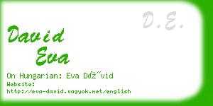 david eva business card